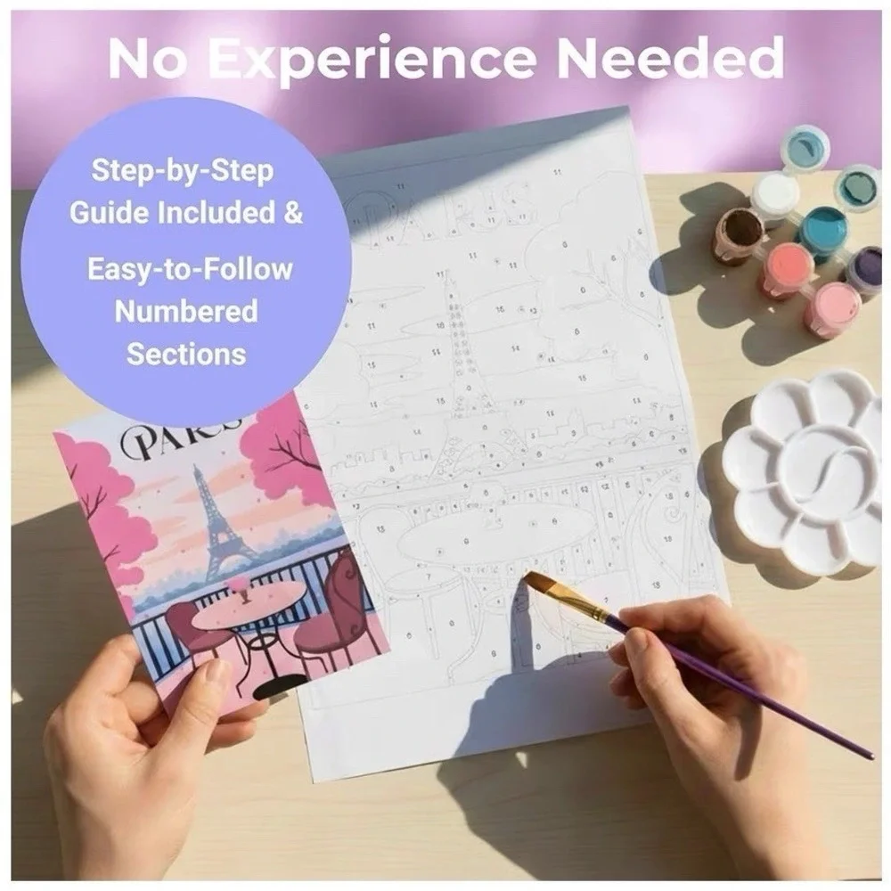 Paint And Sip Kit Adult Date Nigth Paint By Numbers Kit For Couples Complete Beg